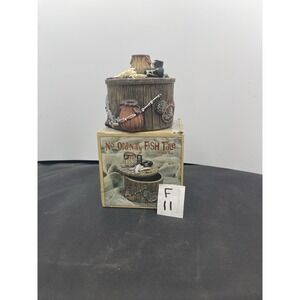 Vintage fisherman's brown trinket box new inbox